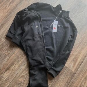 ALO Yoga Black 1/4 Tracksuit Set X2